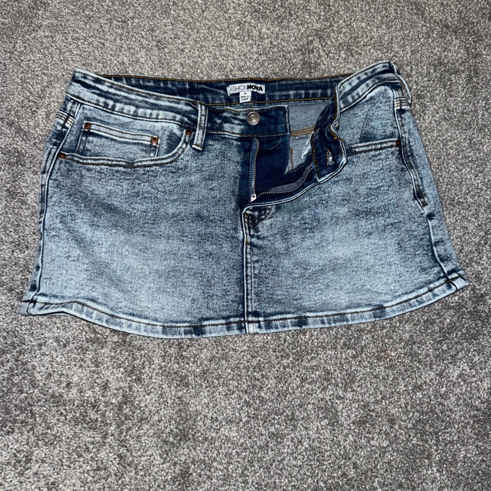 Fashion Nova Blue Mini Pencil Skirt Casual